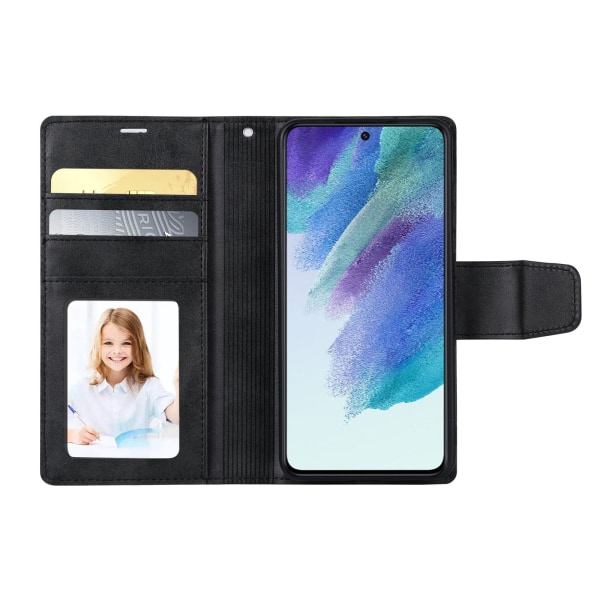 Samsung Galaxy S21 FE - 2-1 Hanman Plånboksfodral Svart