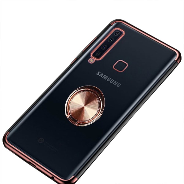 Samsung Galaxy A9 2018 - Skyddande Skal med Ringhållare Röd