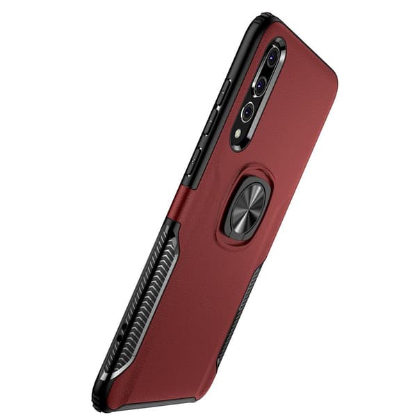 LEMAN Skal med Ringhållare - Huawei P20 Roséguld