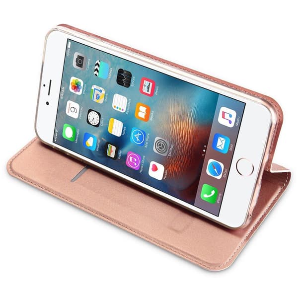 DUX DUCIS Stilrent Fodral med Kortfack - iPhone 6/6S Guld