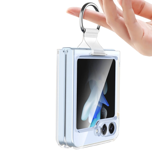 Samsung Galaxy Z Flip 5 - Skyddande Skal med Ringhållare Frostad