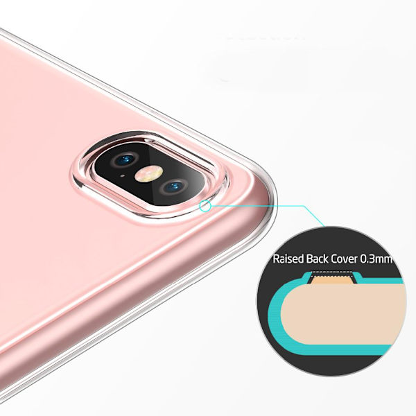 Electroplated Skal av mjuk Silikon till iPhone XS Max Blå