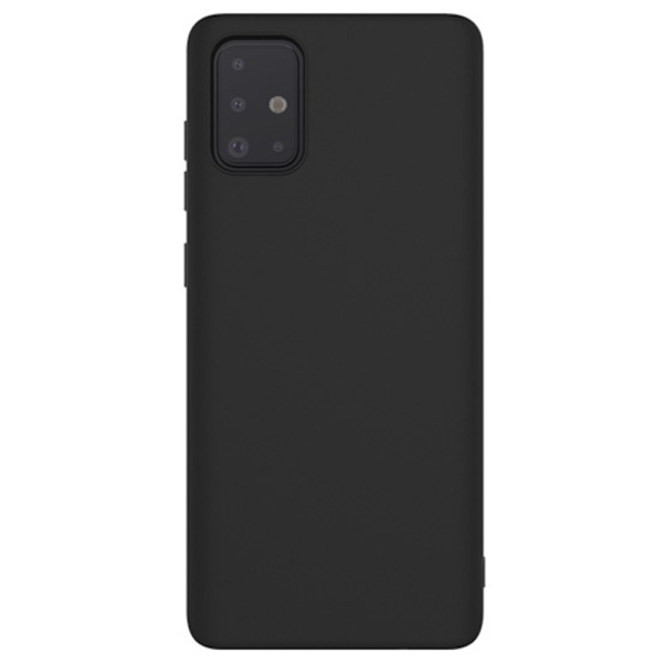Samsung Galaxy A71 - Mattbehandlat Tunt Skyddskal & Skärmskydd Svart