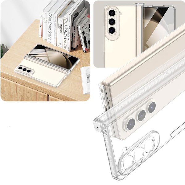 Skyddande TPU/PC Mobilskal för Samsung Galaxy Z Fold 5 Transparent