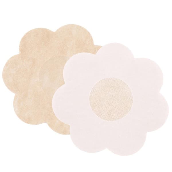 Självhäftande Eleganta Nipple Covers 5 Par Beige Rund