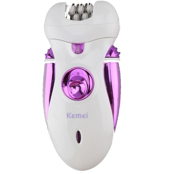 Multifunktionell 4 in 1 Epilator Rakapparat Kemei KM-2530 Rosa