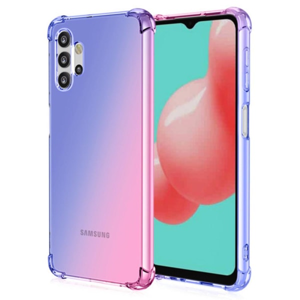 Samsung Galaxy A32 - Stötdämpande Silikonskal Blå/Rosa