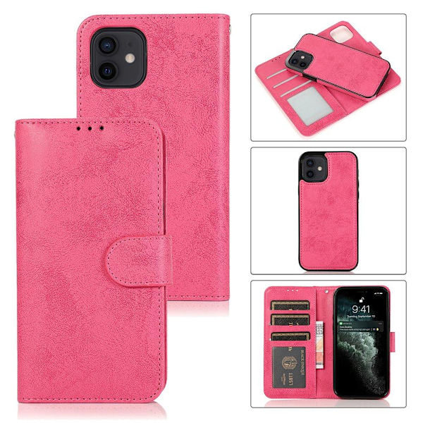 iPhone 12 Mini - Dubbelfunktion Plånboksfodral Marinblå