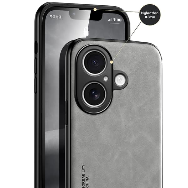 iPhone 16 Mockainspirerat Skyddsfodral Svart
