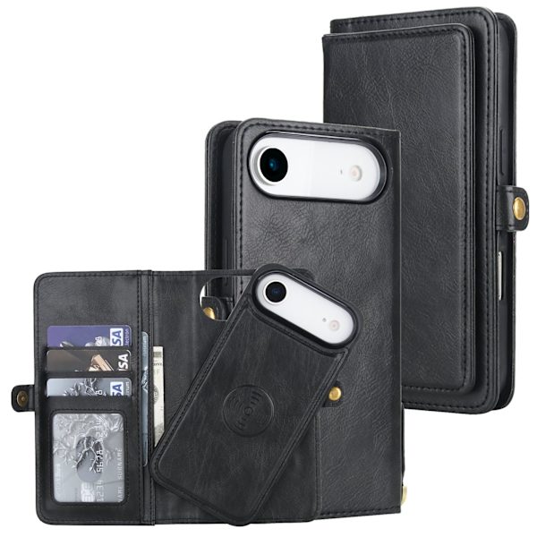 iPhone 17 Air 2-i-1 Läderfodral Brun