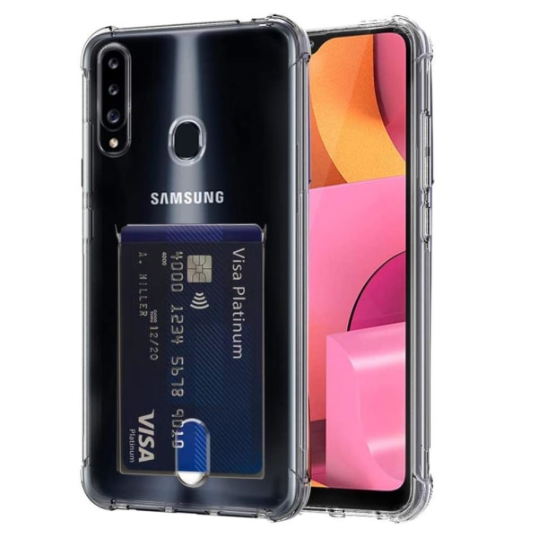 Samsung Galaxy A20S - Kansi korttitelineellä Transparent
