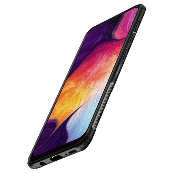 Samsung Galaxy A50 - Smart Skal med Ringhållare Black Svart
