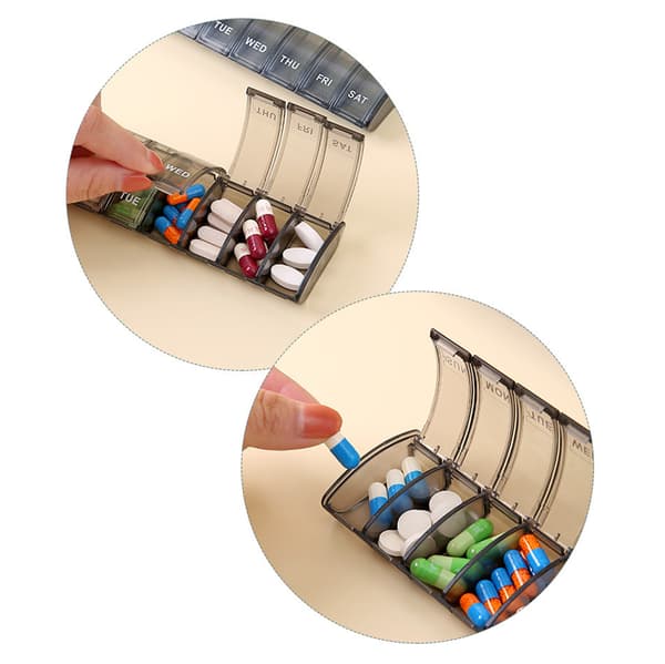 Holdbar tablettdispenser Blå