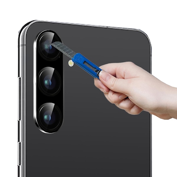 Kameraskydd - 2.5D med Elegant Svart Ram till Samsung Galaxy S24 FE