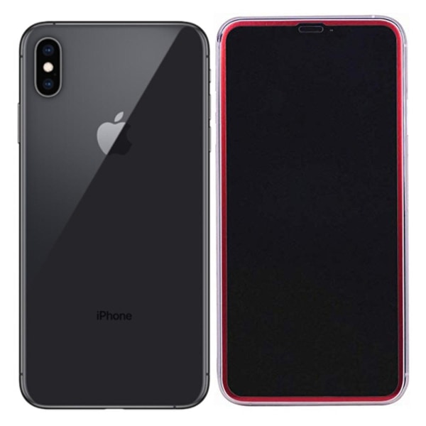 iPhone XS Max ProGuard Skärmskydd 3D Aluminiumram (ORIGINAL) Röd