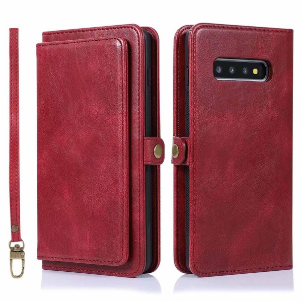 Samsung Galaxy S10 - Smart Wallet-deksel Röd