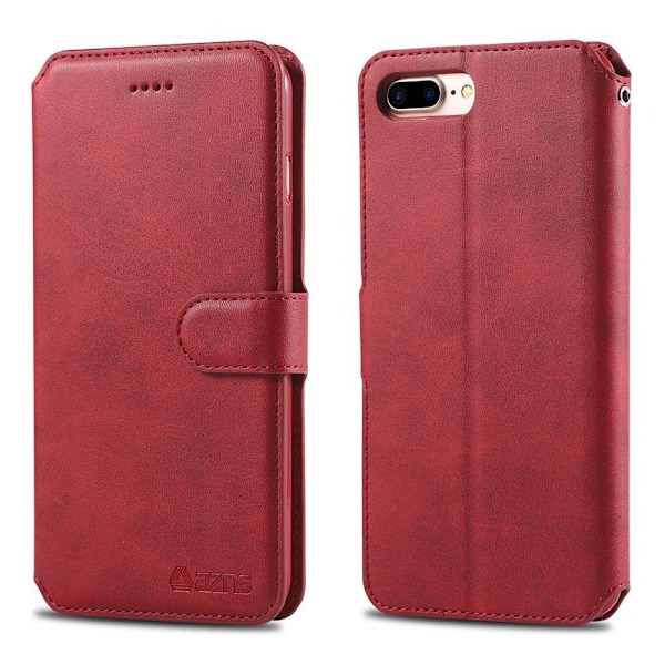 iPhone 7 Plus - Professionelt Yazunshi Wallet Cover Röd