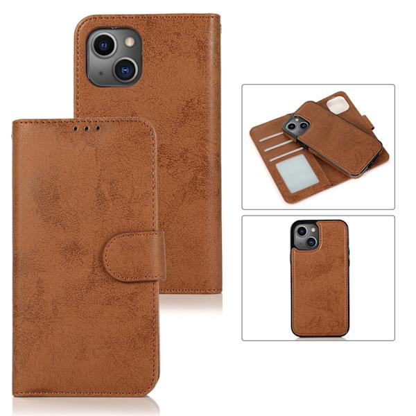 iPhone 15 - Lompakkokotelo Magneettinen Korttitasku useissa Väreissä Brown