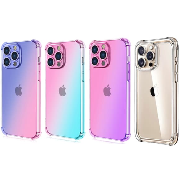 IPhone 15 pro - Smart beskyttelsesdeksel i silikon Rosa/Grön