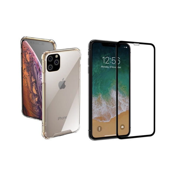 iPhone 11 - Stötdämpande Silikonskal med Skärmskydd Transparent