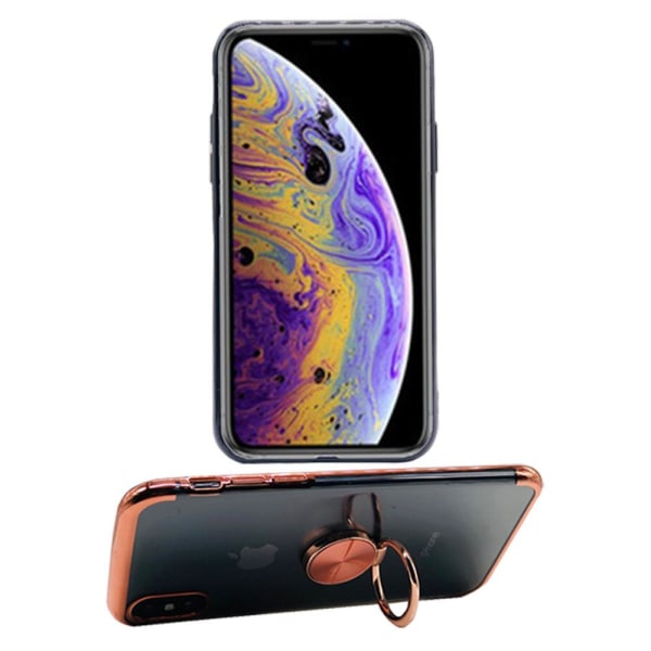 iPhone XS Max - Skyddande Skal med Ringhållare Blå