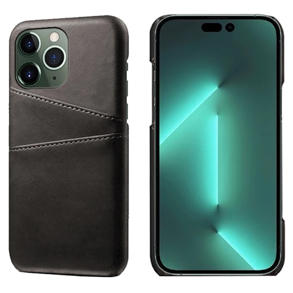 iPhone 16 Pro Max - LEMANS Skal - Smidig Kortförvaring Mörkbrun