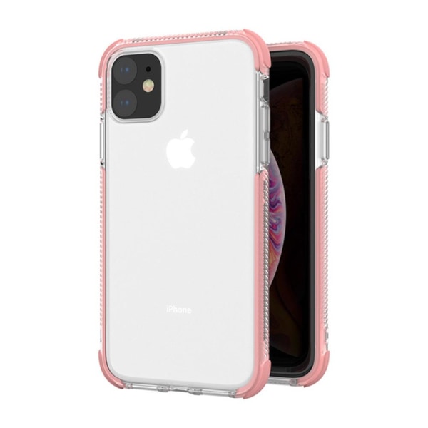 iPhone 11 - Stilfuldt beskyttende silikonecover (FLOVEME) Pink Rosa