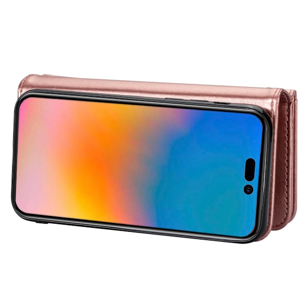 iPhone 15 Pro Max - Stilrent Plånboksfodral med Magnetlås Svart