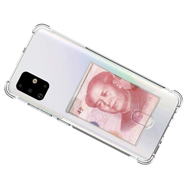 Samsung Galaxy A71 - Floveme Cover med kortrum Transparent