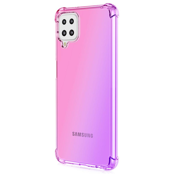 Samsung Galaxy A22 4G - Stilrent Silikonskal Svart/Guld