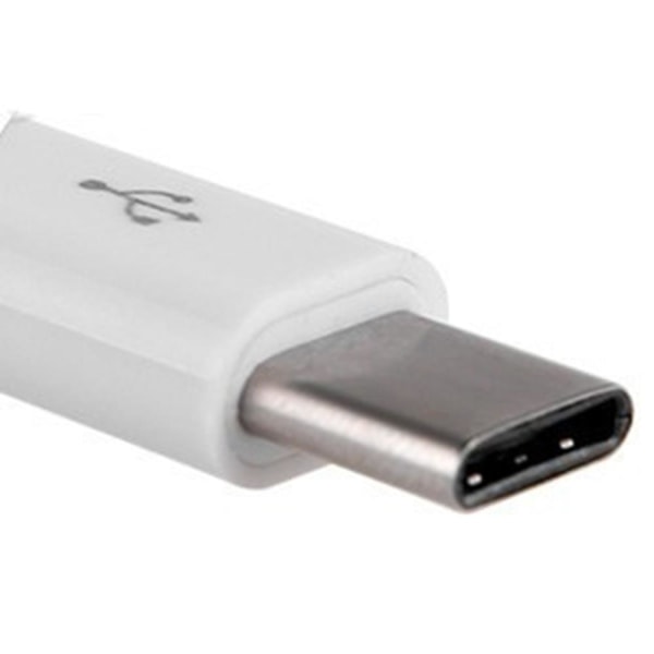 USB till Type-C Fjäder Laddningskabel Vit