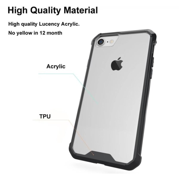 Stilrent Stöttåligt Hybrid-Skal från LEMAN iPhone 7 (MAX SKYDD) Rosa