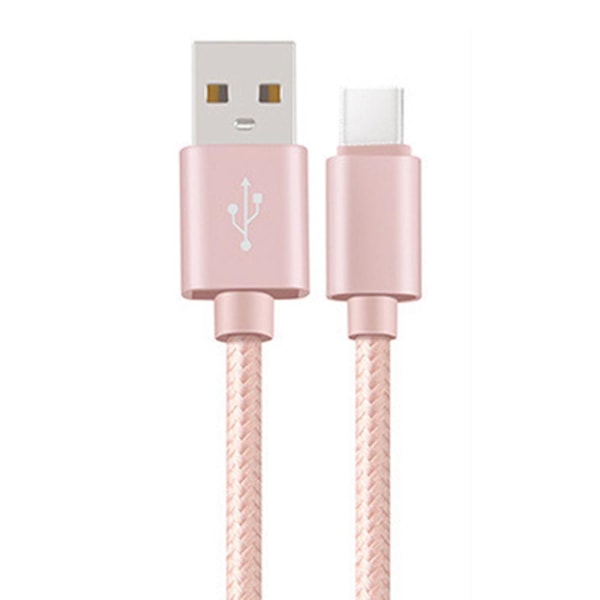 USB-C/Type-C Snabbladdningskabel 300cm (Slitstark/Metallhuvuden) Guld