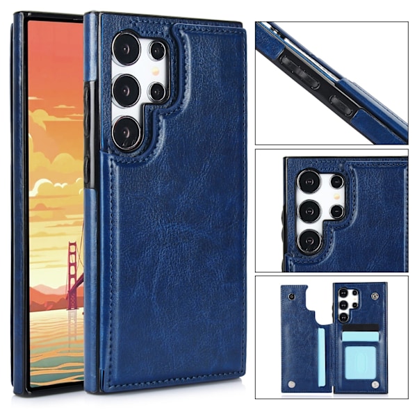 Samsung Galaxy S25 Ultra - Stilrent Skal med Kortfack Roséguld