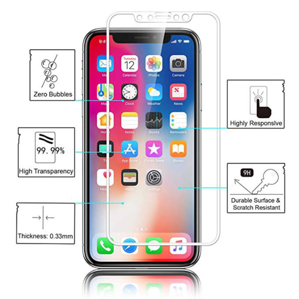 iPhone 11 Sk�rmskydd Carbon 9H Screen-Fit 3D/HD White Vit