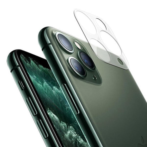 iPhone 11 Pro 2-PACK bagkamera linsecover 9H 2.5D FullCover Transparent/Genomskinlig