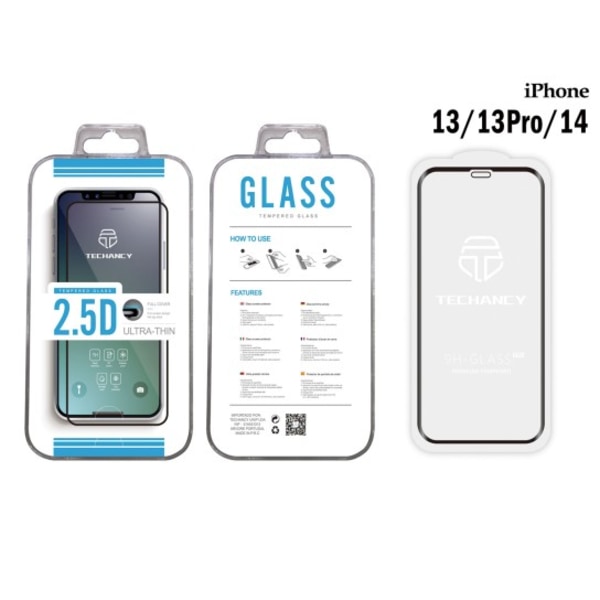 Näytönsuoja Anti-Bubble Tempered Glass -kalvo iPhone 13/13 Pro/14:lle