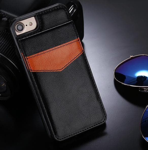 iPhone 6/6Splus Stilrent Läderskal med plånbok/Kortfack Vit