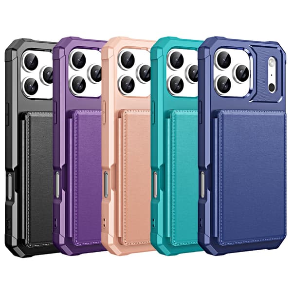 iPhone 17 Pro Kort- & Sedelfack Skal Blå