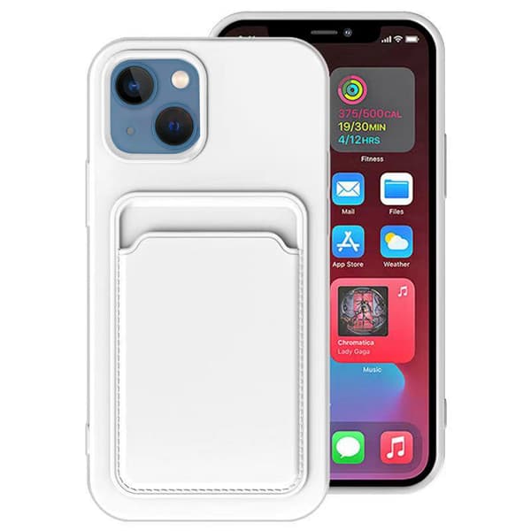 iPhone 14 Plus - Skal med Korthållare Rosa