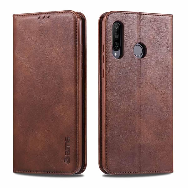 Huawei P30 Lite - Stilfuldt Smart Pungetui Röd