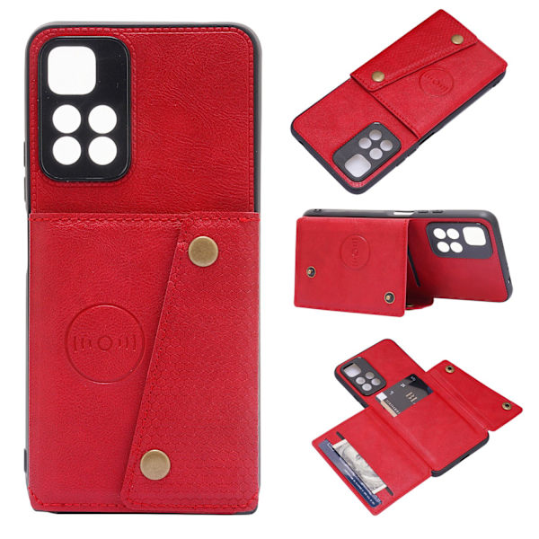 Xiaomi Redmi Note 11 Pro 5G - Skal med Korthållare Red