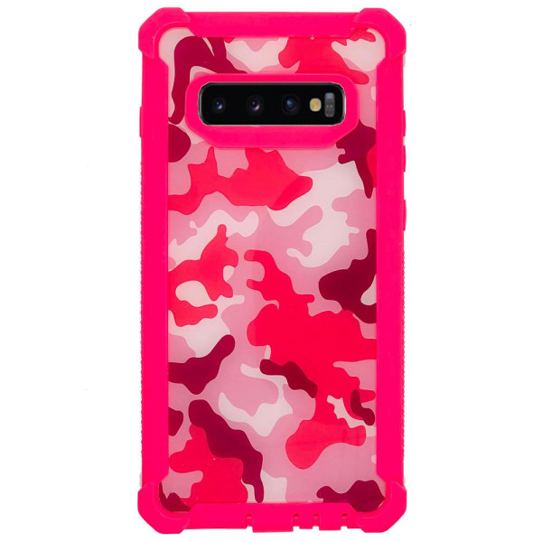 Samsung Galaxy S10e - Effektfullt EXXO Skyddsfodral H�rnskydd Kamouflage Rosa