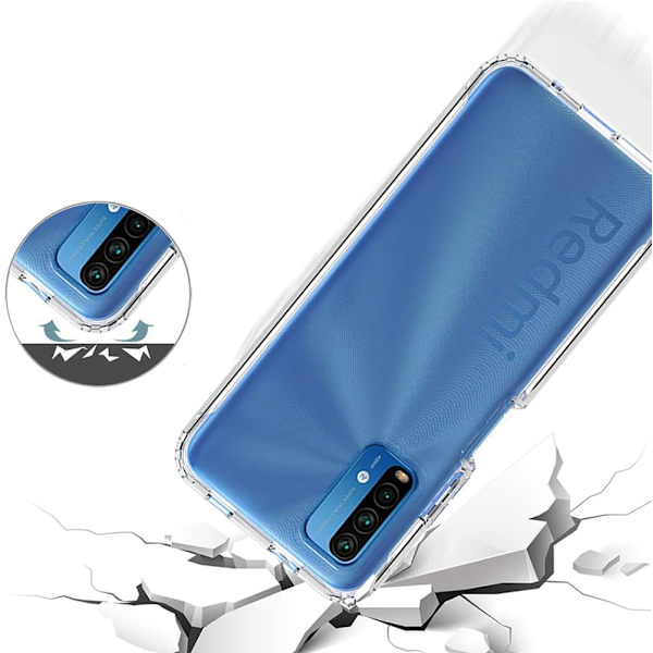 Redmi 9T - Genomtänkt Skyddande Silikonskal Transparent