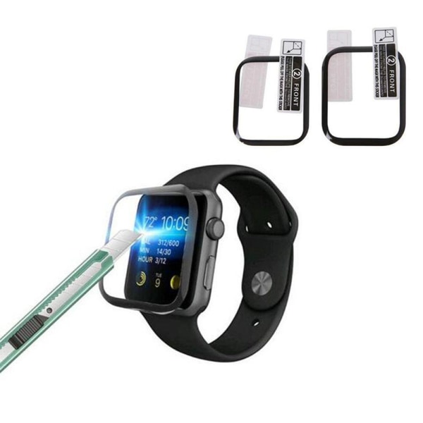 Mjukt Skyddande Apple Watch S4/S5 Skärmskydd Svart 40mm