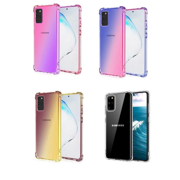 Samsung Galaxy S20 Plus - Floveme Silikone Cover Blå/Rosa