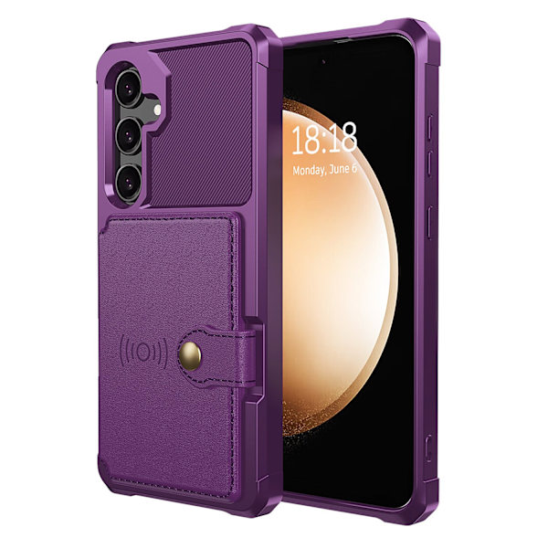 Samsung Galaxy S24 - Läcker Designat Skal med Magnetiskt Fodral Grön