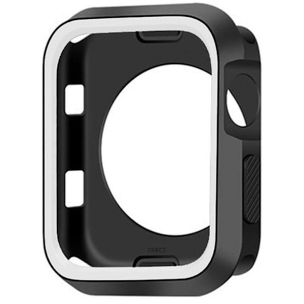 iWatch 4/5 - Stilrent Skyddande TPU Skal Svart/Vit 44mm