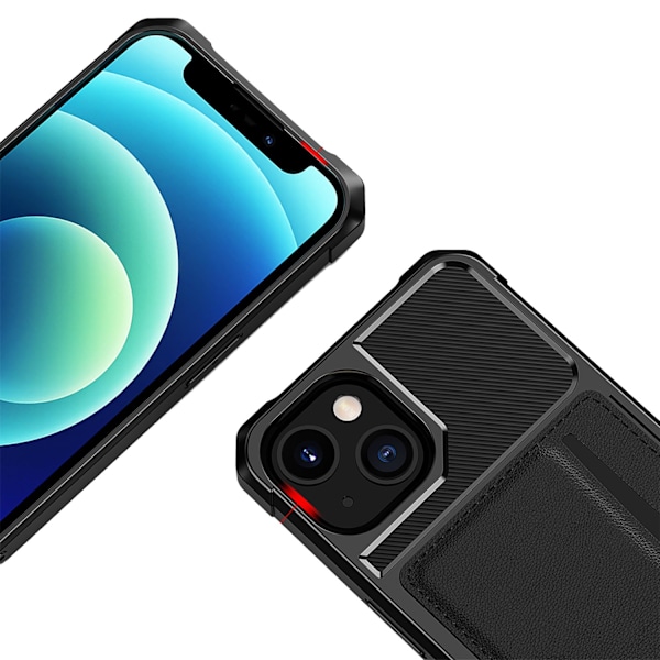 iPhone 13 Fodral - Elegant Kortförvaring & Fullt Skydd