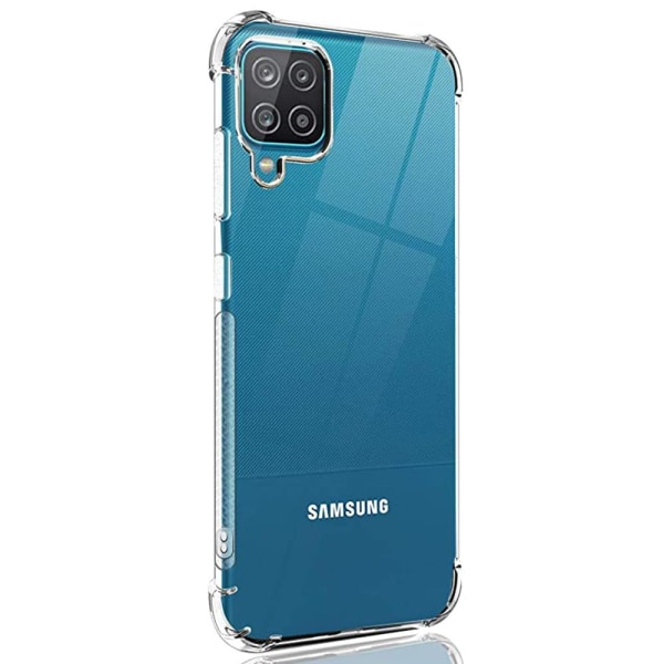 Samsung Galaxy A12 - St�td�mpande Floveme Silikonskal Transparent/Genomskinlig